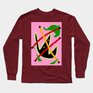 Abstract Circus in Pink Long Sleeve T-Shirt